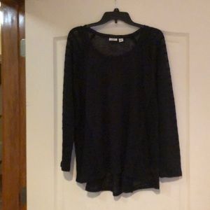 Cato Sheer Black Top